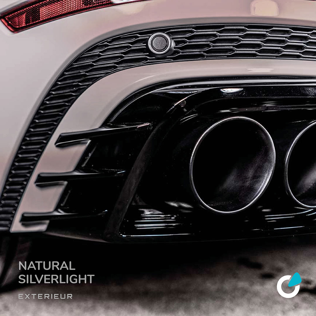Audi Q8 Tuning concept "Natural Silverlight" by SCEND Tuning, exterior back view of the exhaust pipe
